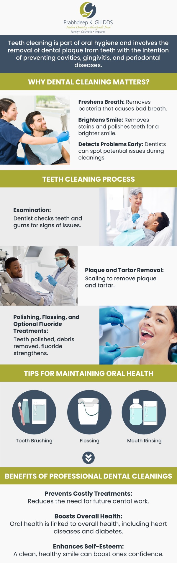 Regular teeth cleaning in Fresno, CA, is essential for maintaining oral health and preventing gum disease. Dr. Prabhdeep K. Gill offers professional cleaning services that remove plaque and tartar, leaving your teeth feeling fresh. With gentle care and attention, we help keep your smile healthy and bright. Contact us for more information, or request an appointment online today! We are conveniently located at 7215 N First St Suite 107 Fresno CA 93720. Regular teeth cleaning in Fresno, CA, is essential for maintaining oral health and preventing gum disease. Dr. Prabhdeep K. Gill offers professional cleaning services that remove plaque and tartar, leaving your teeth feeling fresh. With gentle care and attention, we help keep your smile healthy and bright. Contact us for more information, or request an appointment online today! We are conveniently located at 7215 N First St Suite 107 Fresno CA 93720.